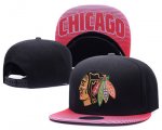 Cheap NHL Chicago Blackhawks Team Logo Black Mitchell & Ness Adjustable Hat