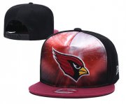 Cheap Arizona Cardinals Team Logo Red Black Adjustable Leather Hat TX1