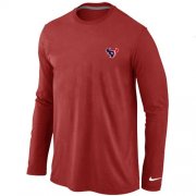 Wholesale Cheap Nike Houston Texans Sideline Legend Authentic Logo Long Sleeve T-Shirt Red