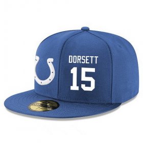 Cheap Indianapolis Colts #15 Phillip Dorsett Snapback Cap NFL Player Royal Blue with White Number Stitched Hat