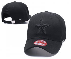 Cheap NFL Dallas Cowboys Team Logo Black Peaked Adjustable Hat SG15