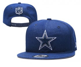 Cheap Cowboys Team Logo Blue Adjustable Hat YD