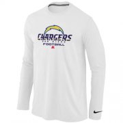 Wholesale Cheap Nike Los Angeles Chargers Critical Victory Long Sleeve T-Shirt White