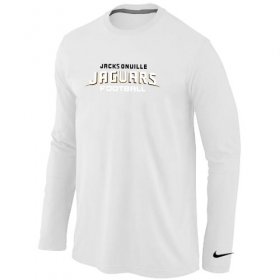 Wholesale Cheap Nike Jacksonville Jaguars Authentic Font Long Sleeve T-Shirt White