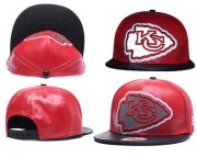 Cheap NFL Kansas City Chiefs Team Logo Red Reflective Adjustable Hat P56