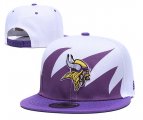 Cheap NFL Minnesota Vikings Team Logo Purple White Adjustable Hat