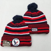 Cheap Texans Team Logo Red 100th Season Pom Knit Hat YD