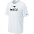 Wholesale Cheap Nike New England Patriots Authentic Logo NFL T-Shirt White