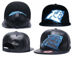 Cheap NFL Carolina Panthers Fresh Logo Black Reflective Adjustable Hat G105