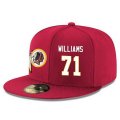 Cheap Washington Redskins #71 Trent Williams Snapback Cap NFL Player Red with White Number Stitched Hat