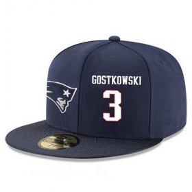 Cheap New England Patriots #3 Stephen Gostkowski Snapback Cap NFL Player Navy Blue with White Number Stitched Hat