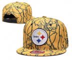 Cheap Steelers Team Logo Yellow Adjustable Hat TX