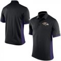 Wholesale Cheap Men's Nike NFL Baltimore Ravens Black Team Issue Performance Polo