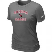 Wholesale Cheap Women's Nike Arizona Cardinals Heart & Soul NFL T-Shirt Dark Grey