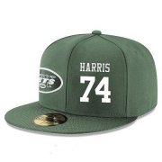 Cheap New York Jets #74 Nick Mangold Snapback Cap NFL Player Green with White Number Stitched Hat