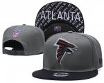 Cheap Falcons Team Logo Gray Black Adjustable Hat TX