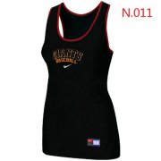 Wholesale Cheap Women's Nike San Francisco Giants Tri-Blend Racerback Stretch Tank Top Black