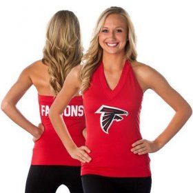 Wholesale Cheap Women\'s All Sports Couture Atlanta Falcons Blown Coverage Halter Top