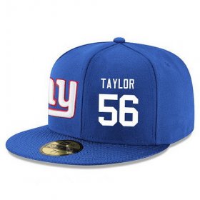 Cheap New York Giants #56 Lawrence Taylor Snapback Cap NFL Player Royal Blue with White Number Stitched Hat