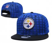 Cheap Steelers Team Logo Blue Black Adjustable Hat TX