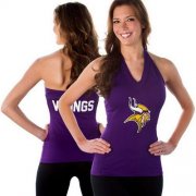 Wholesale Cheap Women's All Sports Couture Minnesota Vikings Blown Coverage Halter Top