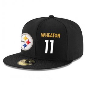 Cheap Pittsburgh Steelers #11 Markus Wheaton Snapback Cap NFL Player Black with White Number Stitched Hat