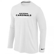 Wholesale Cheap Nike Arizona Cardinals Authentic Font Long Sleeve T-Shirt White