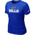 Wholesale Cheap Women's Nike Buffalo Bills Authentic Logo T-Shirt Blue