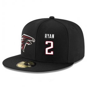 Cheap Atlanta Falcons #2 Matt Ryan Snapback Cap NFL Player Black with White Number Stitched Hat