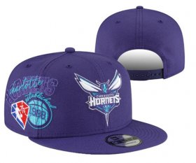 Cheap Charlotte Hornets Stitched Snapback 75th Anniversary Hats 001