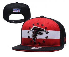 Cheap Falcons Team Logo Black Red 2019 Draft Adjustable Hat YD