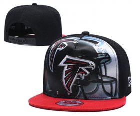 Cheap Falcons Team Logo Black Red Adjustable Leather Hat TX