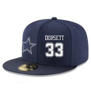 Cheap Dallas Cowboys #33 Tony Dorsett Snapback Cap NFL Player Navy Blue with White Number Stitched Hat