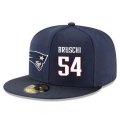 Cheap New England Patriots #54 Tedy Bruschi Snapback Cap NFL Player Navy Blue with White Number Stitched Hat