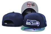 Cheap Seahawks Fresh Logo Navy Adjustable Hat SF