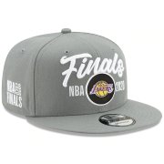 Cheap Lakers Team Logo 2020 NBA Finals Gray Adjustable Hat SG