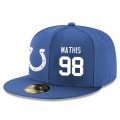 Cheap Indianapolis Colts #98 Robert Mathis Snapback Cap NFL Player Royal Blue with White Number Stitched Hat