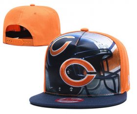 Cheap Bears Team Logo Orange Navy Adjustable Leather Hat TX