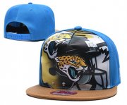 Cheap Jaguars Team Logo Blue Adjustable Leather Hat TX