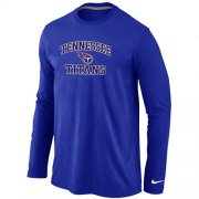 Wholesale Cheap Nike Tennessee Titans Heart & Soul Long Sleeve T-Shirt Blue