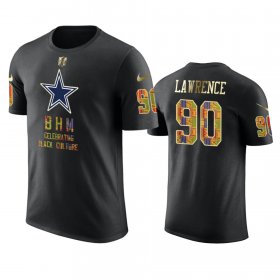 Wholesale Cheap Cowboys #90 Demarcus Lawrence Black Men\'s Black History Month T-Shirt