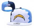 Cheap Chargers Team Logo White Navy Blue 2019 Draft 100th Season Adjustable Hat YD