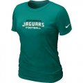 Wholesale Cheap Women's Nike Jacksonville Jaguars Sideline Legend Authentic Font T-Shirt Green