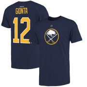 Wholesale Cheap Buffalo Sabres #12 Brian Gionta Reebok Name & Number T-Shirt Navy