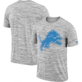 Wholesale Cheap Men\'s Detroit Lions Nike Heathered Black Sideline Legend Velocity Travel Performance T-Shirt