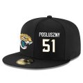 Cheap Jacksonville Jaguars #51 Paul Posluszny Snapback Cap NFL Player Black with White Number Stitched Hat