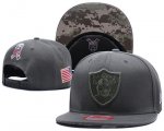 Cheap NFL Oakland Raiders Team Logo Salute To Service Adjustable Hat