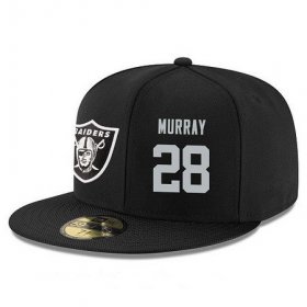 Cheap Oakland Raiders #28 Latavius Murray Snapback Cap NFL Player Black with Silver Number Stitched Hat