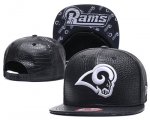 Cheap NFL Los Angeles Rams Team Logo Black Snapback Adjustable Hat GS