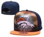 Cheap Broncos Team Logo Red Navy Orange Adjustable Leather Hat TX